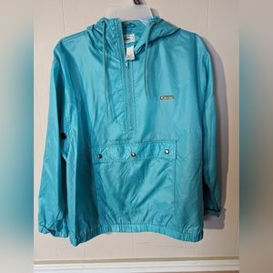 Vintage Lacoste Anorak Hoodie Teal Women's Size L (16-18)
